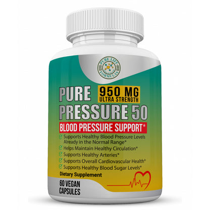 Pure Pressure 50 Supplement Bottle - Support Healthy Blood Pressure Naturally