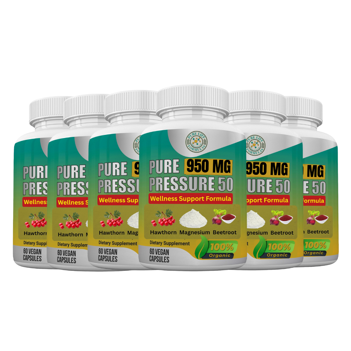 PurePressure50 – Plant-Based Supplement (60 Vegan Capsules)